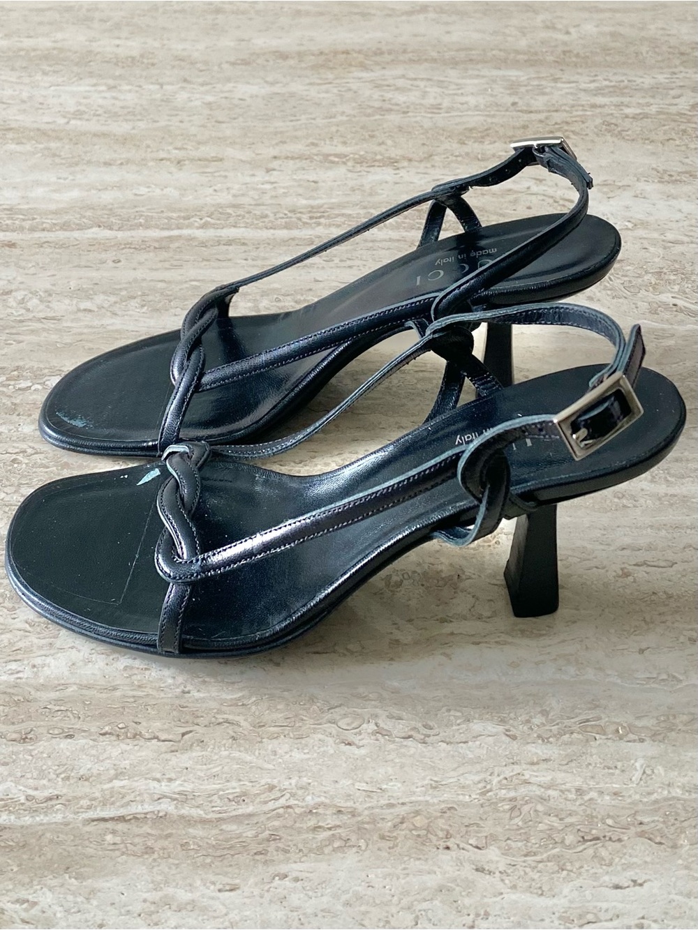Vintage Gucci Tom Ford-era Twist Slingback Sandal Heels - Picture 5 of 12